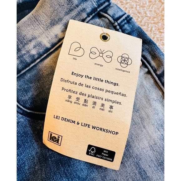 LEI Cropped Acid Wash Jeggings Size 5 NEW. - Picture 7 of 8